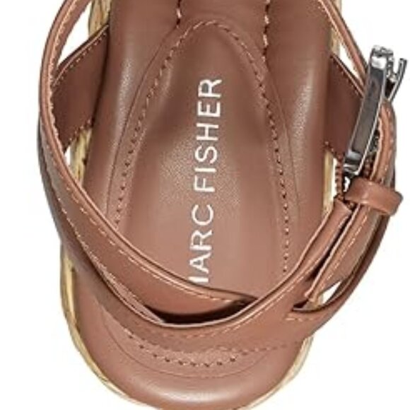 Marc Fisher Godina Women's Wedge Platform Brown Faux Leather US Size 11 M - Picture 5 of 6